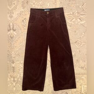 Women’s Maroon Democracy Ab-Solution Corduroy Pants Hi-Rise Wide Leg